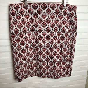 3 for $25 Pencil Skirt in Geometric Diamond Print Sz XL